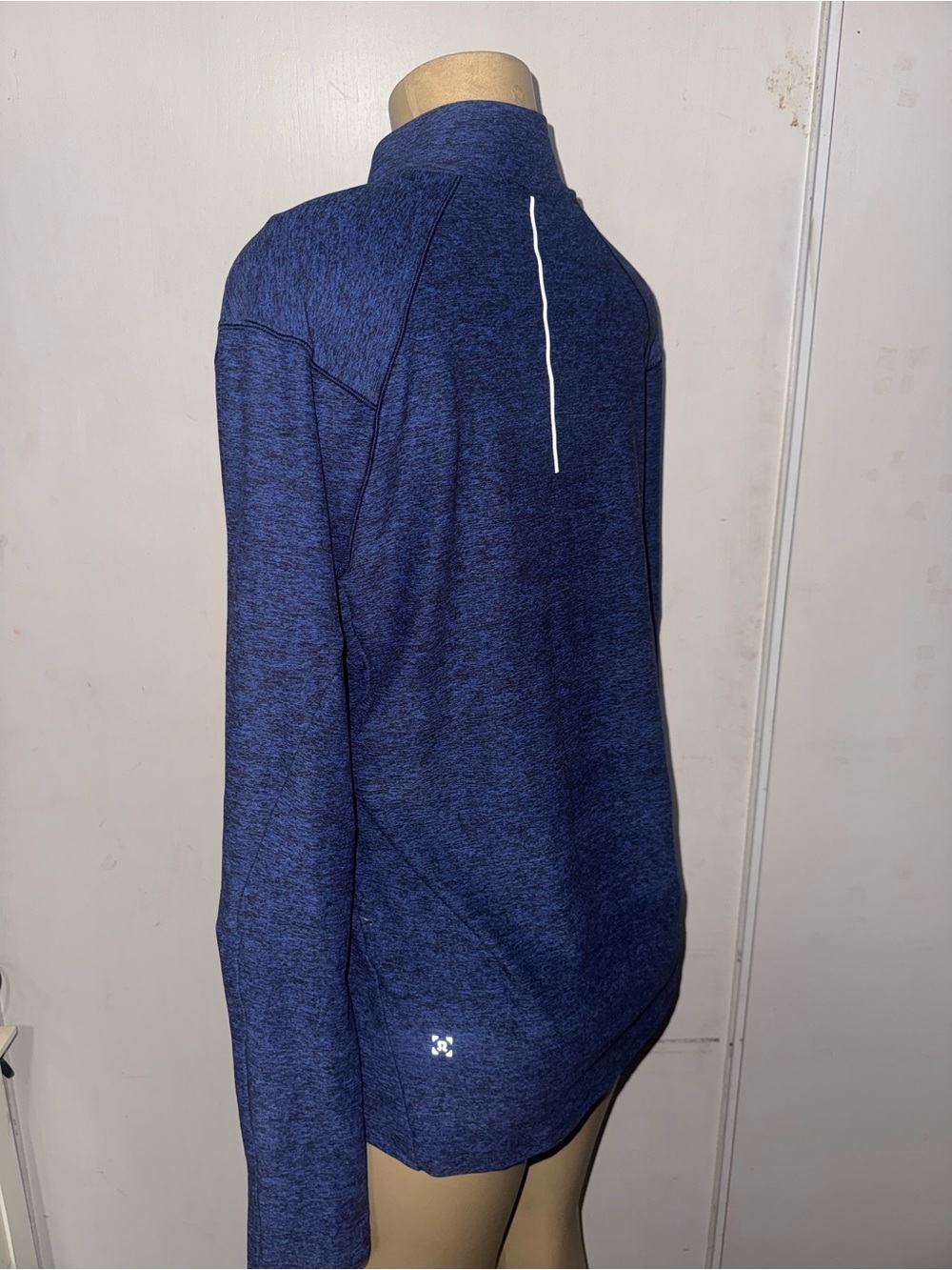 lululemon athletica Men's blue Heather Quarter-Zip Pullover - Picture 8 of 13